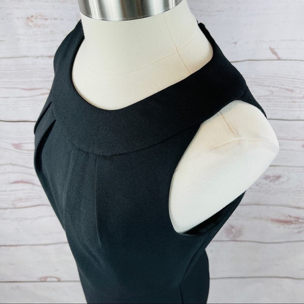 Talbots black wool sheath dress pleated bust classy - Picture 4 of 13